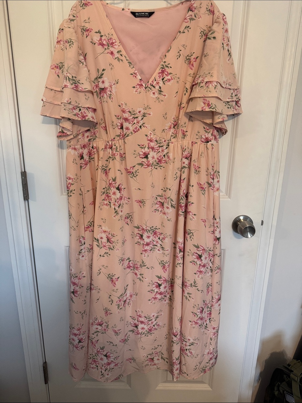 BloomChic Pink Floral Maxi Dress